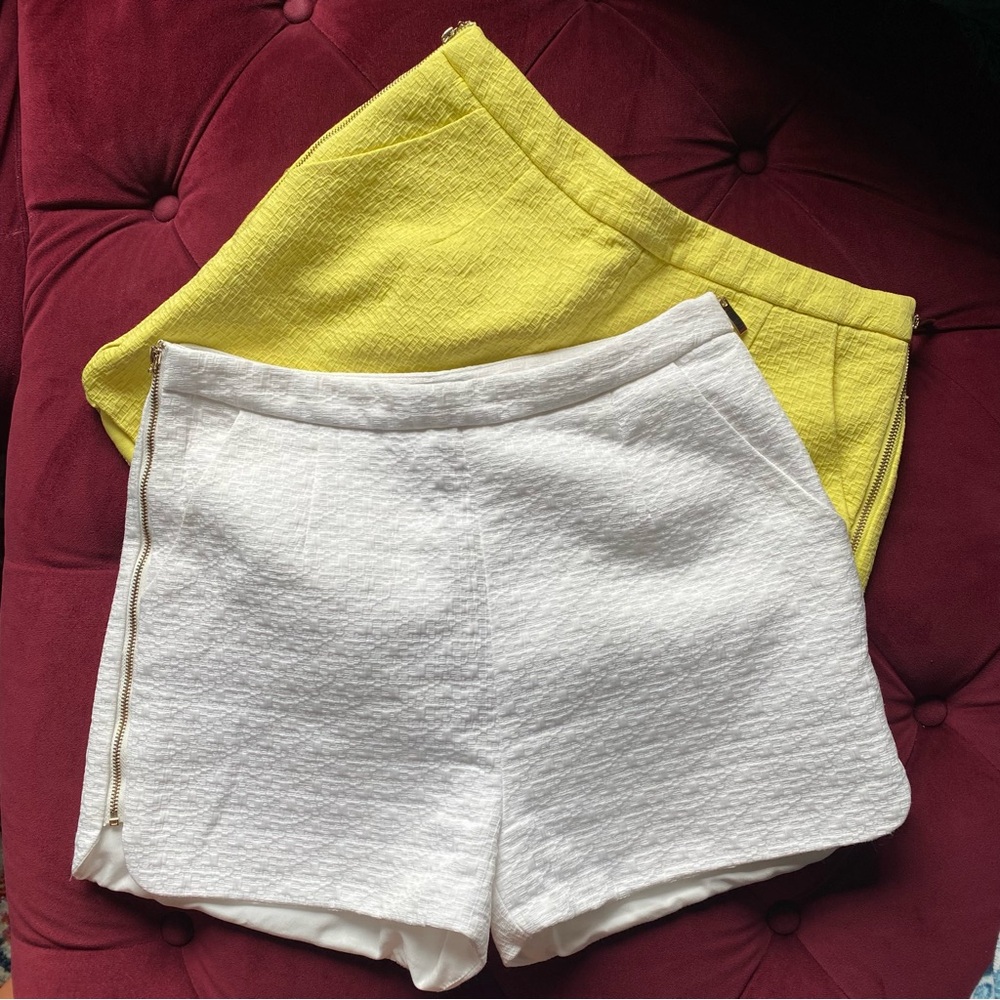 FRNCH - Bundle of Two High Waist Zip Side Shorts - Women’s Small